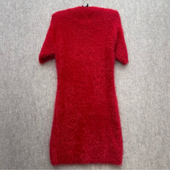 Women's Faux Angora Shaggy Sheath with Short Sleeves L juniors - Picture 2 of 7